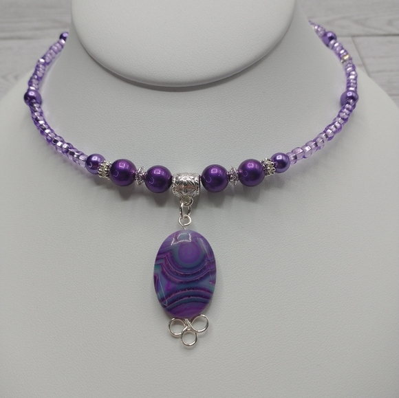 New Hand Crafted Memory Wire Choker Necklace - Picture 2 of 2